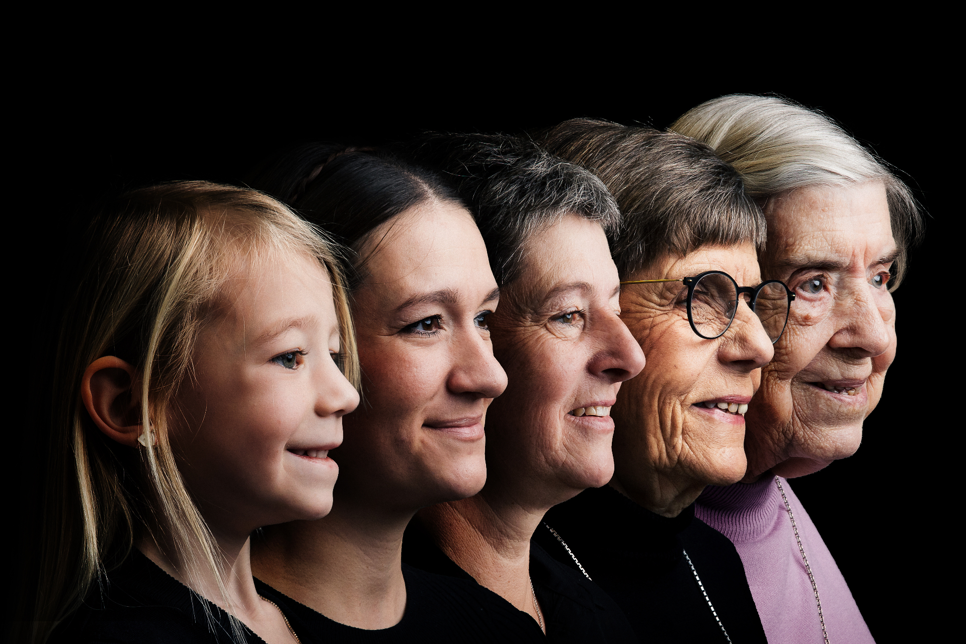 Fem generationer – fra barn til oldemor
